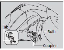 2. Push the tab to remove the coupler.