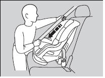 5.Grab the shoulder part of the seat belt near the buckle, and pull up to remove