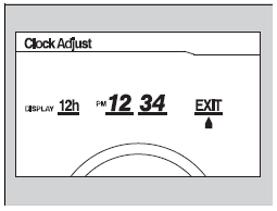 1.Press the CLOCK button to access the clock adjustment mode screen.