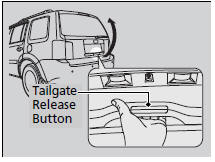 To manually close the tailgate, grab the inner handle, pull the tailgate down,