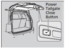 Power Tailgate Close Button