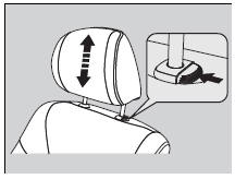 To raise the head restraint: Pull it upward. To lower the head restraint: