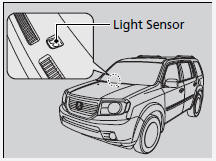 Adjust the auto light sensitivity as follows: