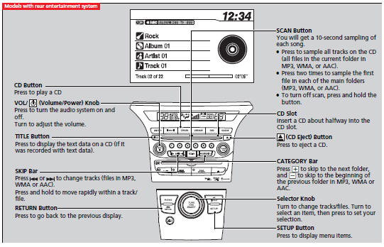 How to Select a File from a Folder with the Selector Knob (MP3/WMA/AAC)