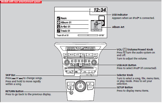 How to Select a File from the iPod® Menu