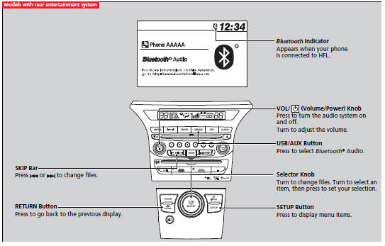 To Play Bluetooth® Audio Files