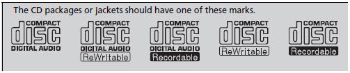CDs with MP3, WMA or AAC files