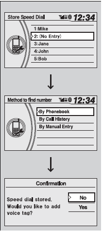 To store a speed dial number: